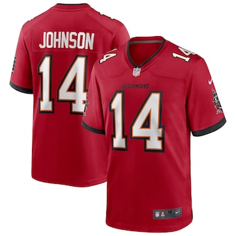 mens nike brad johnson red tampa bay buccaneers game retired